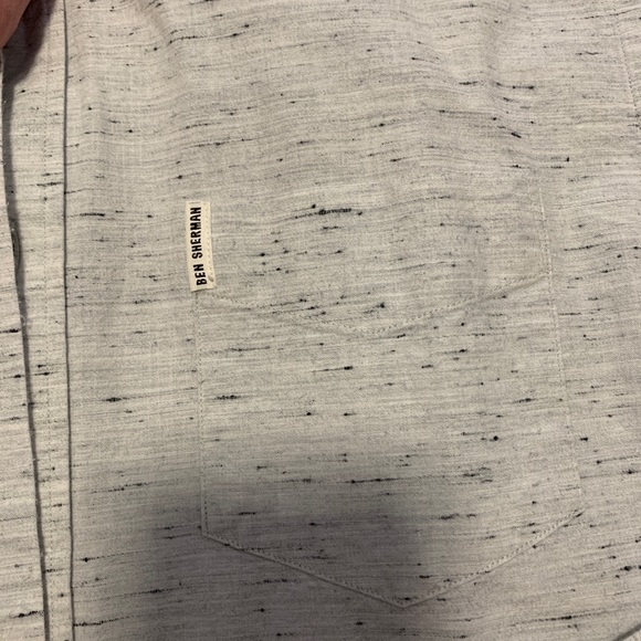 Ben Sherman Cream Speckled Men’s Button Up Shirt - Picture 3 of 6